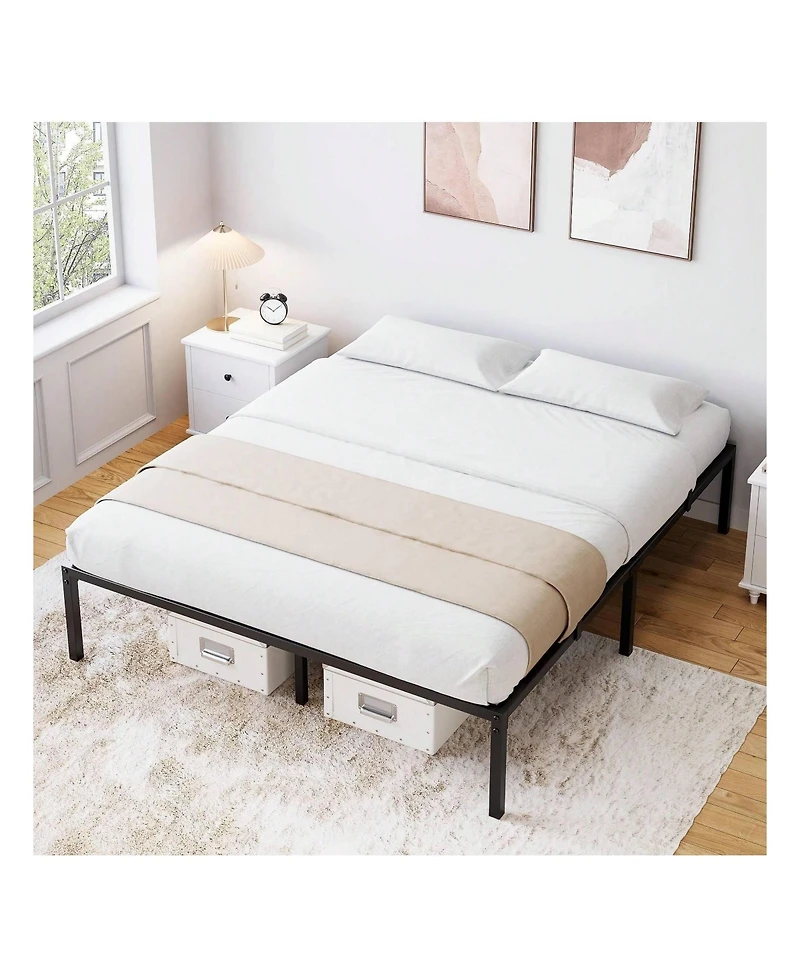 gaomon Inch Bed Frame, No Box Spring Needed, Heavy Duty Metal Platform Bed Frame For Bedroom, Easy Assembly