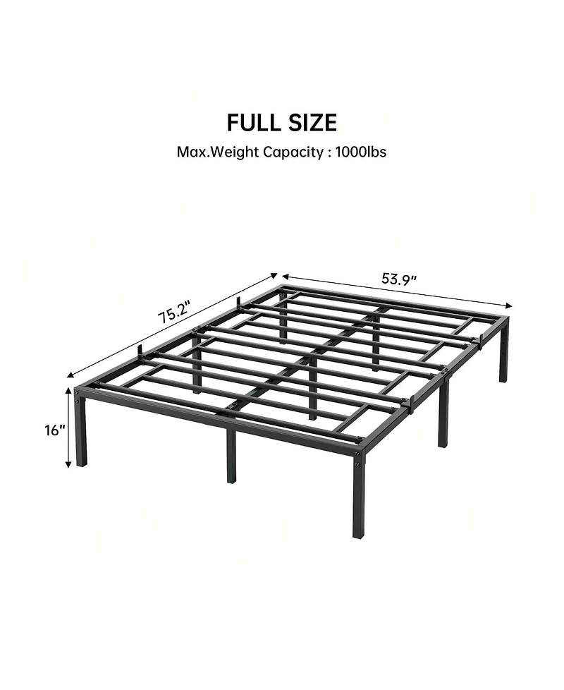 gaomon Inch Bed Frame, No Box Spring Needed, Heavy Duty Metal Platform Bed Frame For Bedroom, Easy Assembly