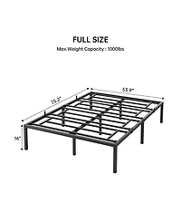 gaomon Inch Bed Frame, No Box Spring Needed, Heavy Duty Metal Platform Bed Frame For Bedroom, Easy Assembly