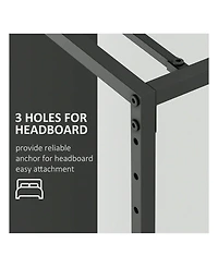 gaomon Bed Frame, Metal Platform Bed Frame With Bid Storage Space, Noise Free Bed Frame With Metal Slat Support, No Box Spring Needed