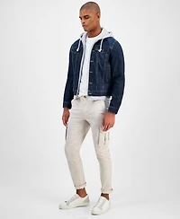 Sun + Stone Men's Reeves Trucker Hooded Denim Jacket, Created for Macy's