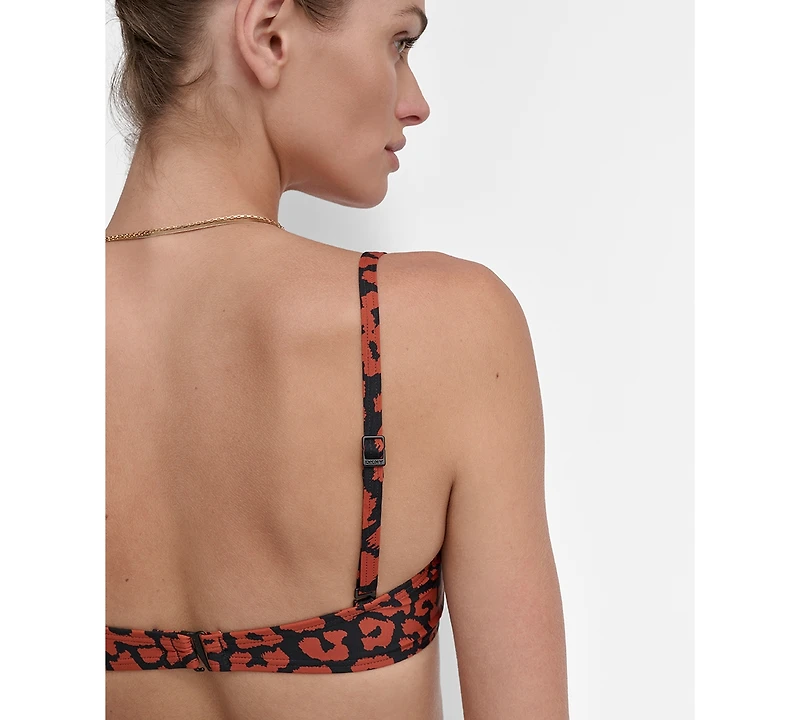 Dkny Women's Shirred U-Wire Bandeau Bikini Top