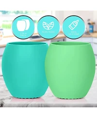 Sperric Baby Girls Silicone Mini Cups Drinking Training Cup (2 Pack) 4.5 Oz