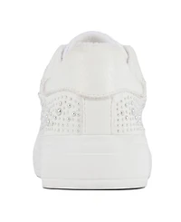 Juicy Couture Women's Alanis Rhinestone Lace Up Platform Sneakers