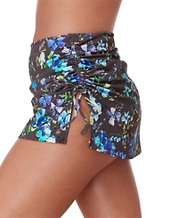 Women's Waikiki Shirred Adjustible Tie Slit-Side Swim Skirt