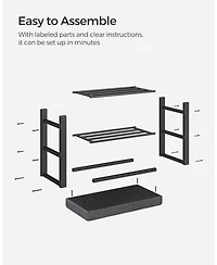 Songmics Home Modern Entryway Bench with cushion and Shoe Storage, Ideal for Living Room, Bedroom, Hallway, Dark Grey & Ink Black