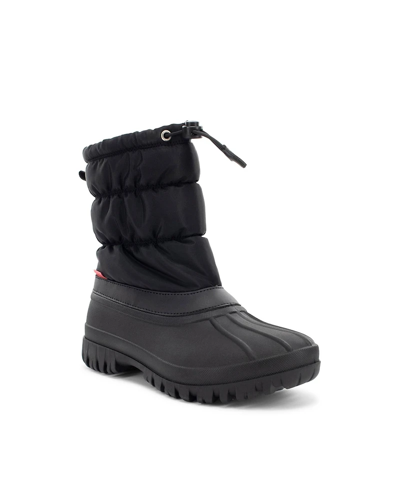 Womens Nylon Puffer Snow Boot