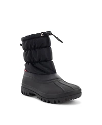 Womens Nylon Puffer Snow Boot