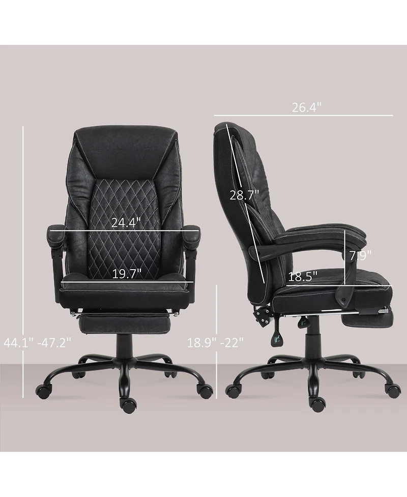 Homcom Executive Office Chair with Footrest and High Back,