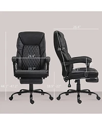 Homcom Executive Office Chair with Footrest and High Back,