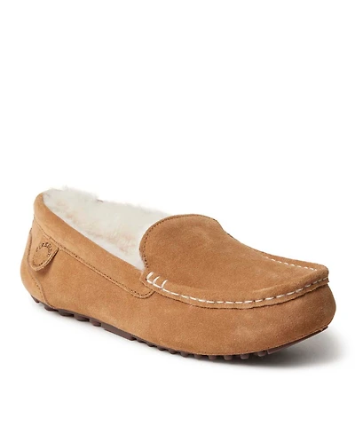 Fireside By Dearfoams Women's Mel Genuine Shearling Moccasin Slipper