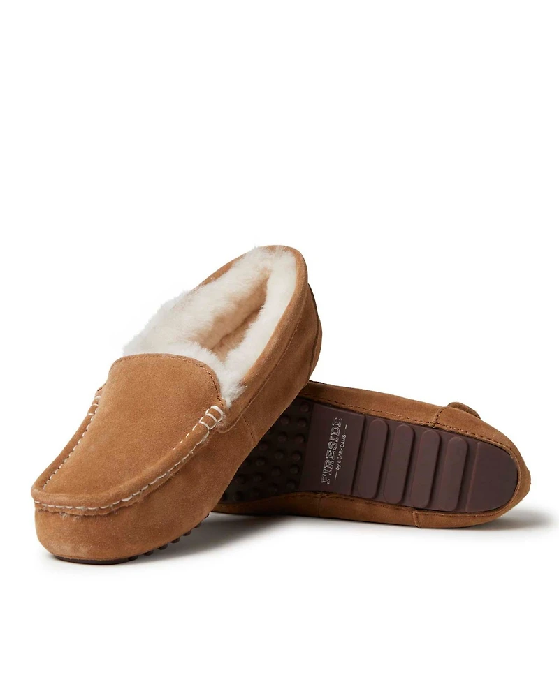Fireside By Dearfoams Women's Mel Genuine Shearling Moccasin Slipper