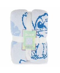Saturday Park Lilo and Stitch Hawaiian Flower 50x60 Feather Knit Throw Blanket