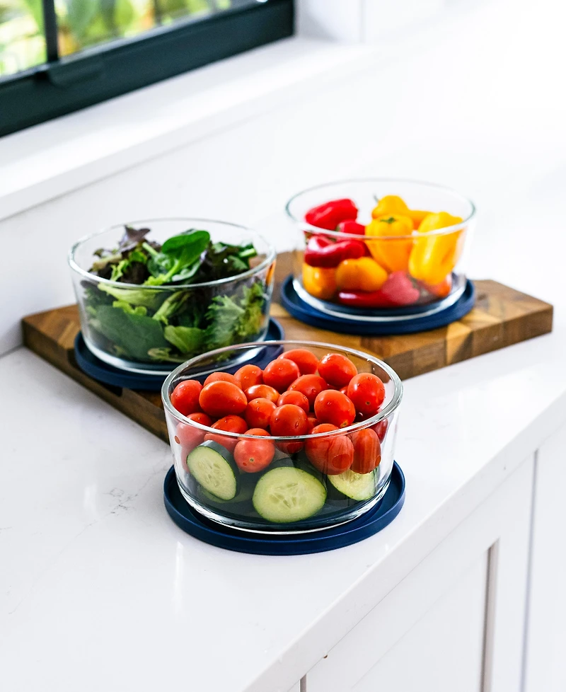 Dura Living 12-Piece 4 Cup Round Food Storage and Meal Prep Container Set