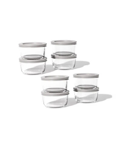 Dura Living 16-Piece 1 Cup Round Food Storage and Meal Prep Container Set