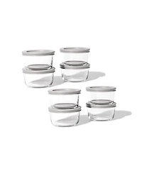 Dura Living 16-Piece 1 Cup Round Food Storage and Meal Prep Container Set