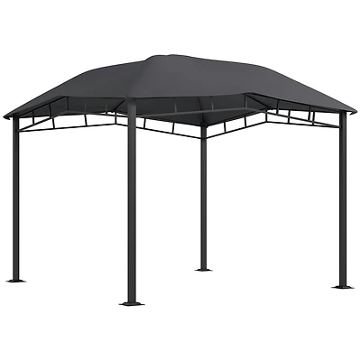 Outsunny 10' x 10' Grill Gazebo Canopy, Geodesic Look, Steel Frame,