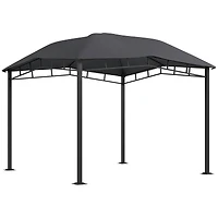 Outsunny 10' x 10' Grill Gazebo Canopy, Geodesic Look, Steel Frame,