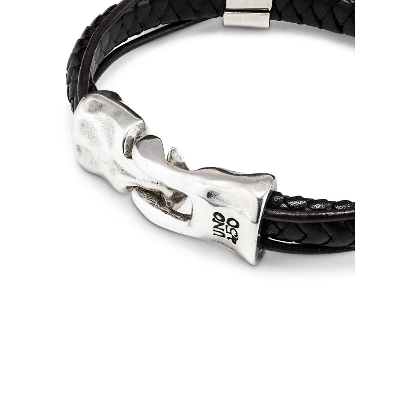 UNOde50 Sterling Silver Brown Leather Bracelet