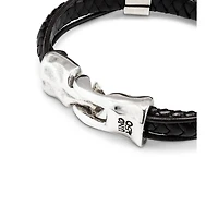 UNOde50 Sterling Silver Brown Leather Bracelet