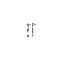 UNOde50 Sterling Silver-Plated Metal Alloy Gray Crystal Earrings