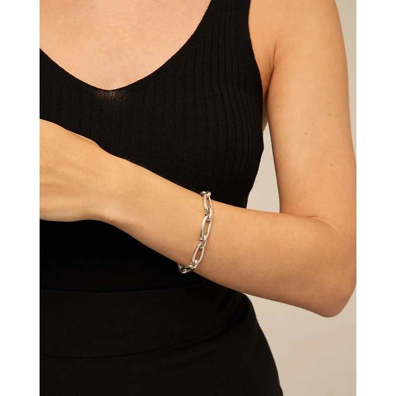 UNOde50 Medium Sized Oval Link Carabiner Clasp Bracelet