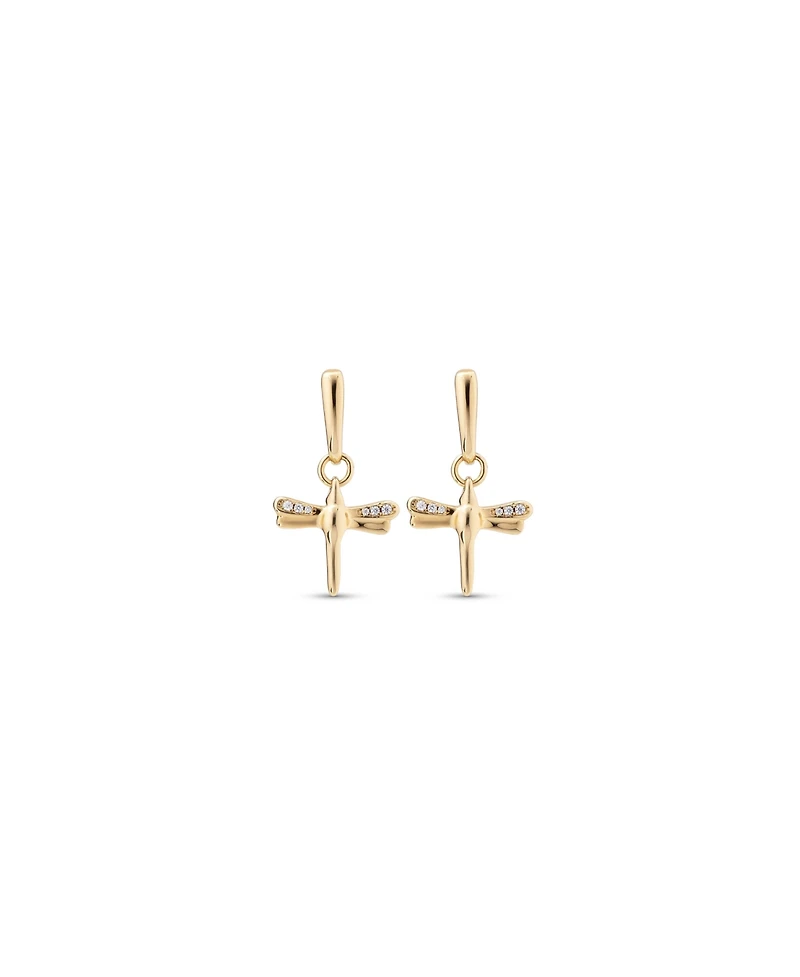 UNOde50 Metal Alloy Dragonfly Shaped Earrings