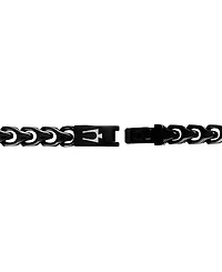 Bulova Men's Black-Tone Stainless Steel Link Bracelet