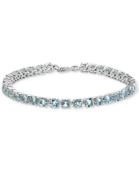 Effy Aquamarine (7-1/2 ct. t.w.) Tennis Bracelet in Sterling Silver