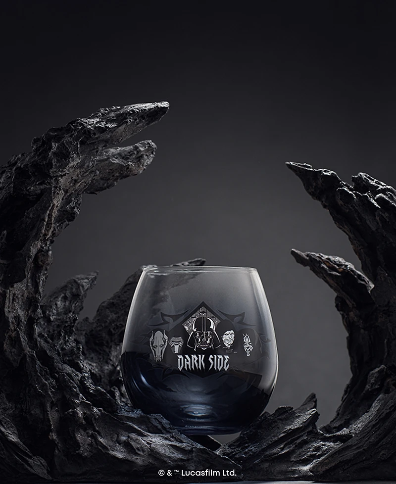 JoyJolt Star Wars Dark Side Stemless Drinking Glasses, Set of 4