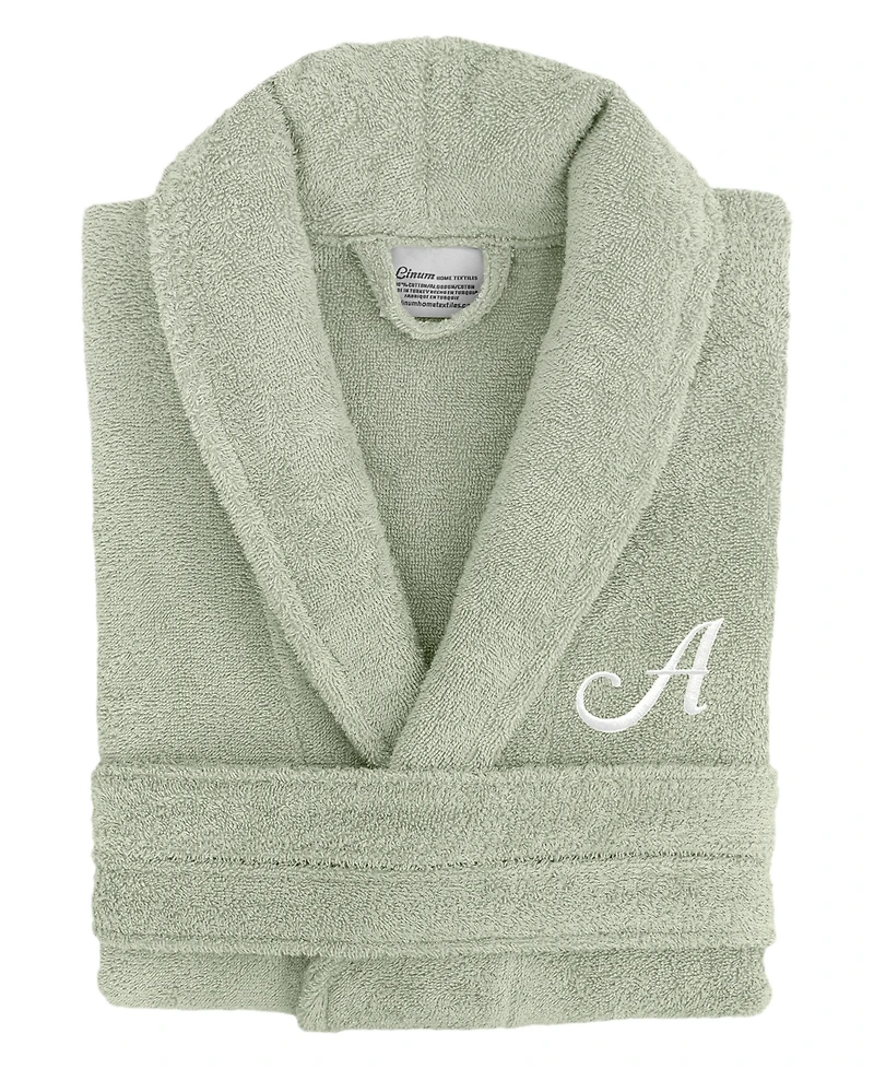 Linum Home Font 100% Turkish Cotton Unisex Terry Bathrobe