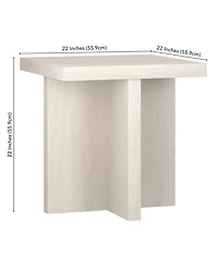 Hudson & Canal 22" Elna Wide Square Side Table