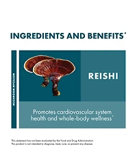 Host Defense Reishi Capsules - Heart & Immune Health Support Supplement - Mushroom Supplement to Support Energy & Vitality