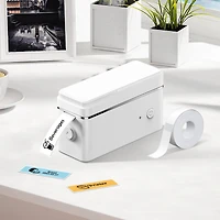 Polono P31S Label Maker Machine with Tape, Portable Thermal Printer, Portable Bluetooth Label Printer for Organizing Storage Office Home, Sticker Make
