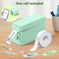 Polono P31S Label Maker Machine with Tape, Portable Thermal Printer, Bluetooth Printer for Organizing Storage Office Home, Sticker Make