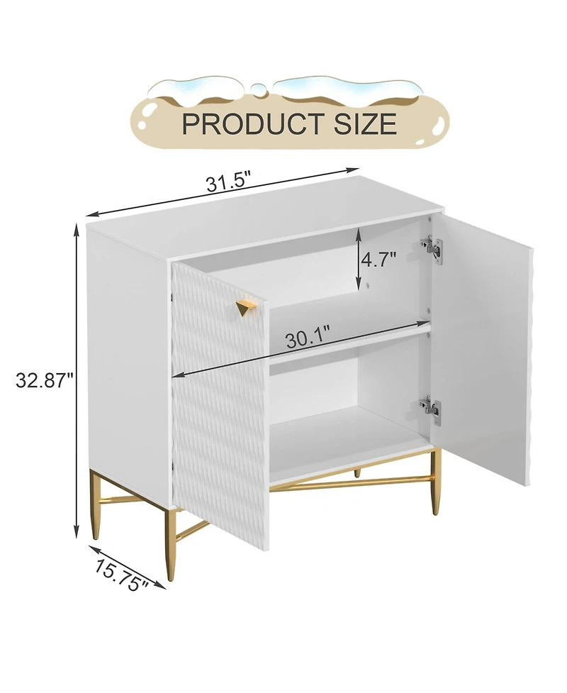 Boyel Living 2 Door Locker Accent Cabinet