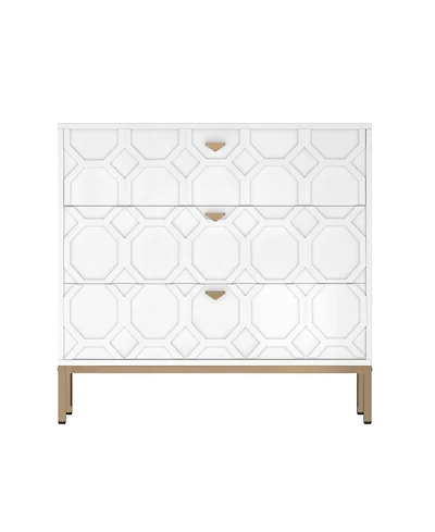 Wooden 3-Drawer Storage Cabinet Table