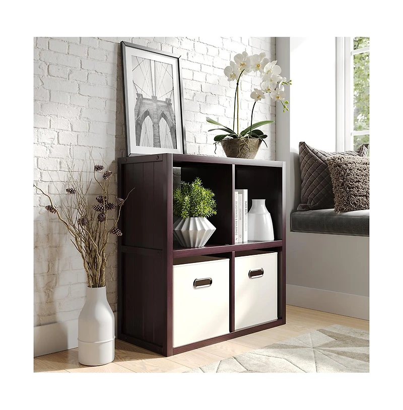 John Louis Home Solid Wood 4 Cube Organizer
