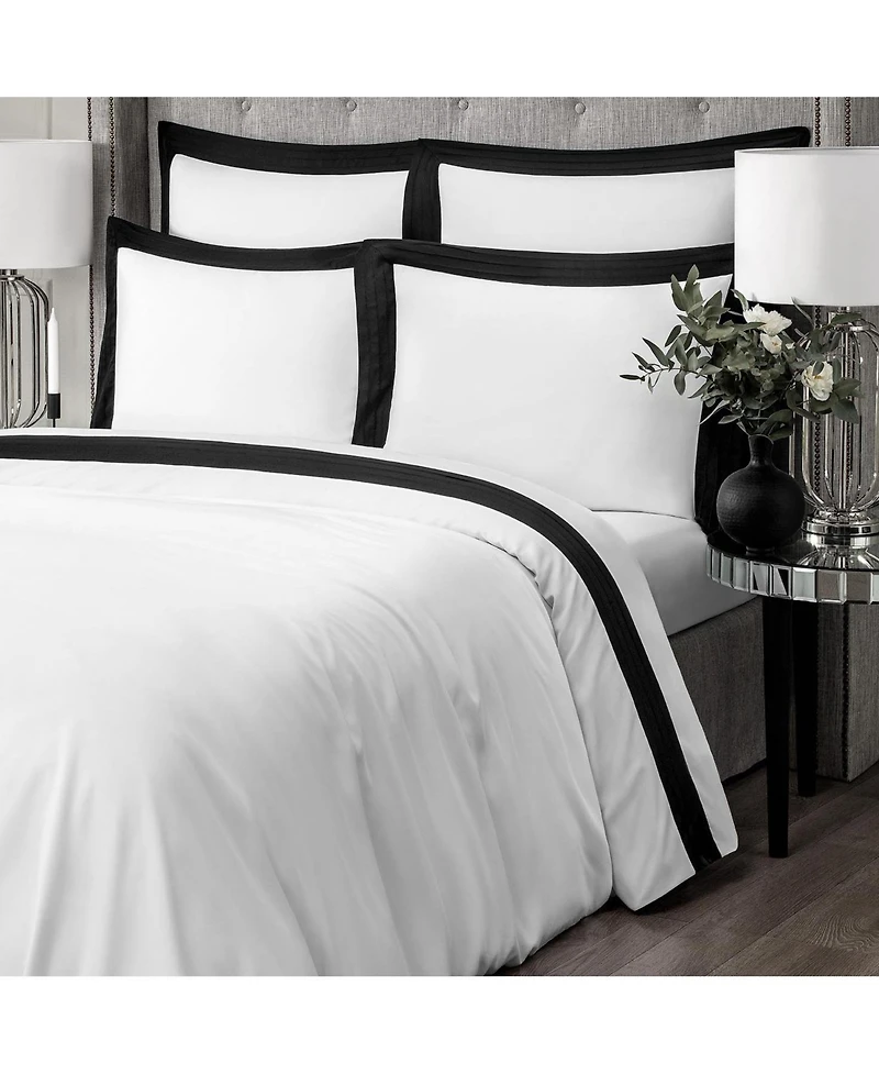 Togas Eden white/black Duvet cover King white/black