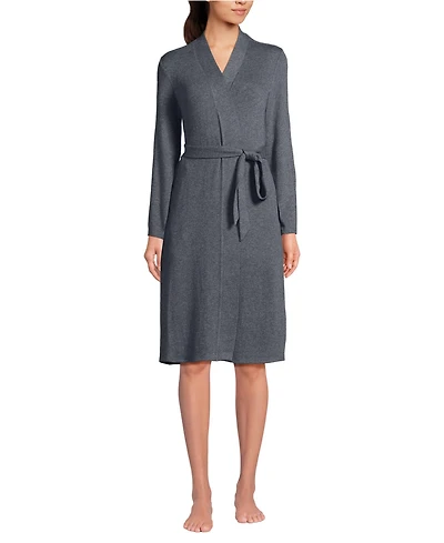 Lands' End Women's Cashtouch Faux Cashmere Cozy Robe