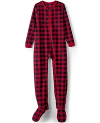 Lands' End Little Girls Footed Fleece Sleeper