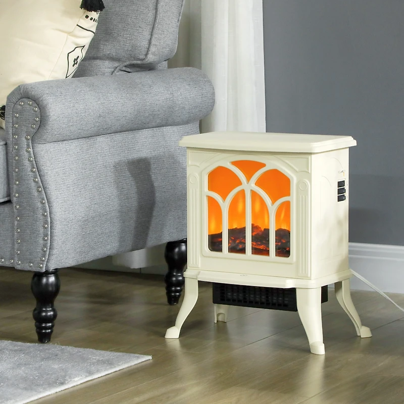 Homcom Living Room Electric Fireplace Stove Heater, 750W/1500W,