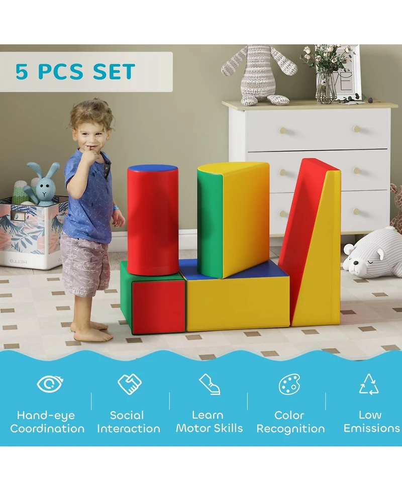 Soozier 5 Piece Climb and Crawl Activity Play Set, Assorted