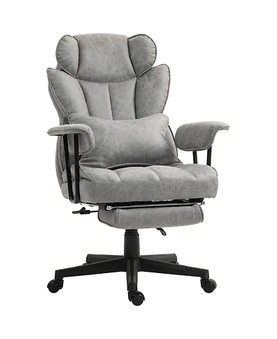 Homcom 396lbs. Big and Tall Office Chair with Footrest & Wide Seat,