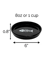 Park Life Designs Set of two Oscar Collection Round Cat Dishes
