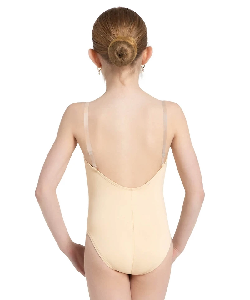 Capezio Girls Camisole Leotard w/ Clear Transition Straps