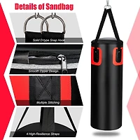 56 lbs Filled Punching Bag Set for Adults