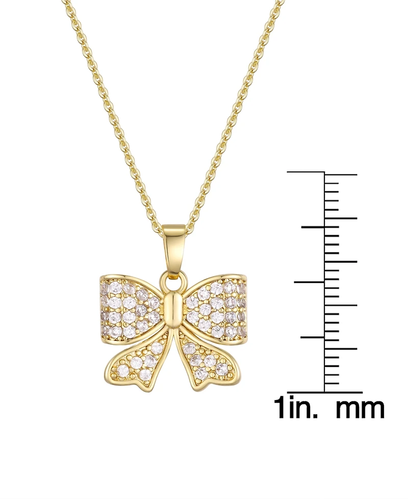 Macy's Cubic Zirconia Bow Pendant Necklace