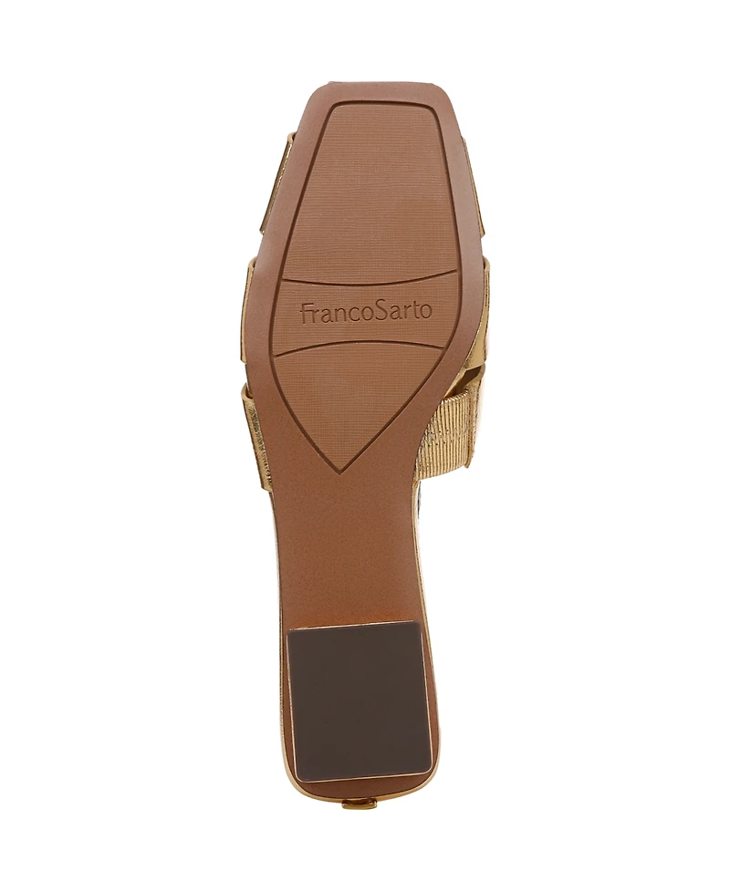 Franco Sarto Women's Tavana Fisherman Square Toe Flat Mules