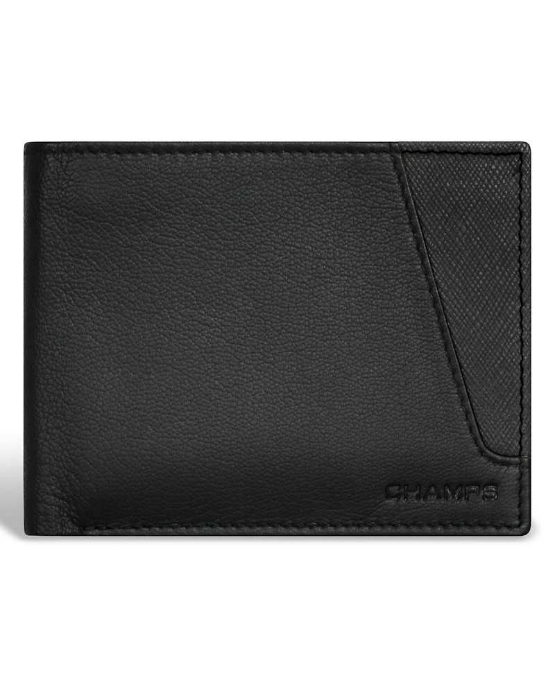 Champs Men's Iconic Collection Leather Center Wing Wallet